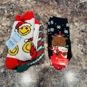 Cat & Jack Festive Smiley Face Socks